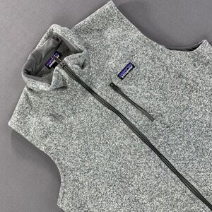 Patagonia Better Sweater Vest Men LG Gray Heather Better Sweater Fleece Full Zip